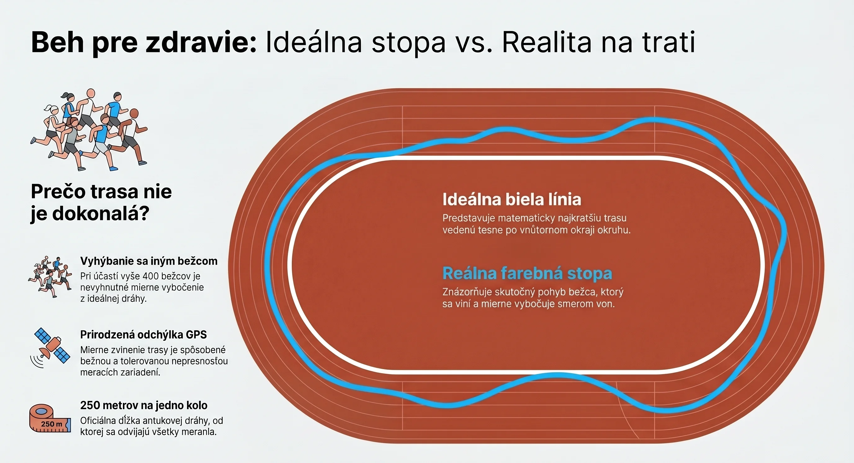 Porovnanie ideálnej dráhy a reálneho GPS záznamu